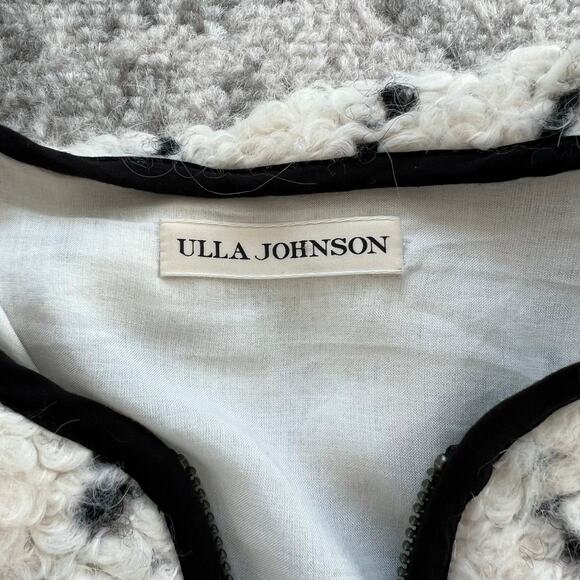 Ulla Johnson Ivory Wool Plaid Amal Jacket Zip Front Pockets Small - Picture 6 of 10